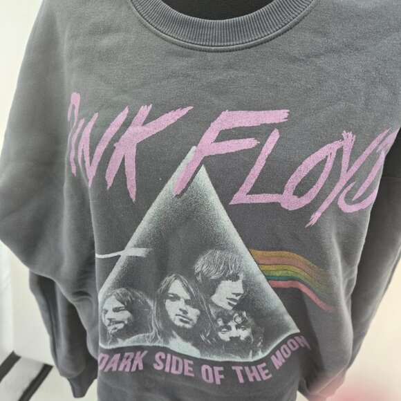 Grayson Threads Pink Floyd Dark Side of the Moon Gray Crop Sweatshirt XXL - Picture 1 of 6